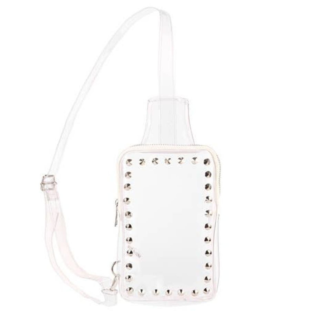 Clear See Thru Studded Sling Bag Crossbody Bag